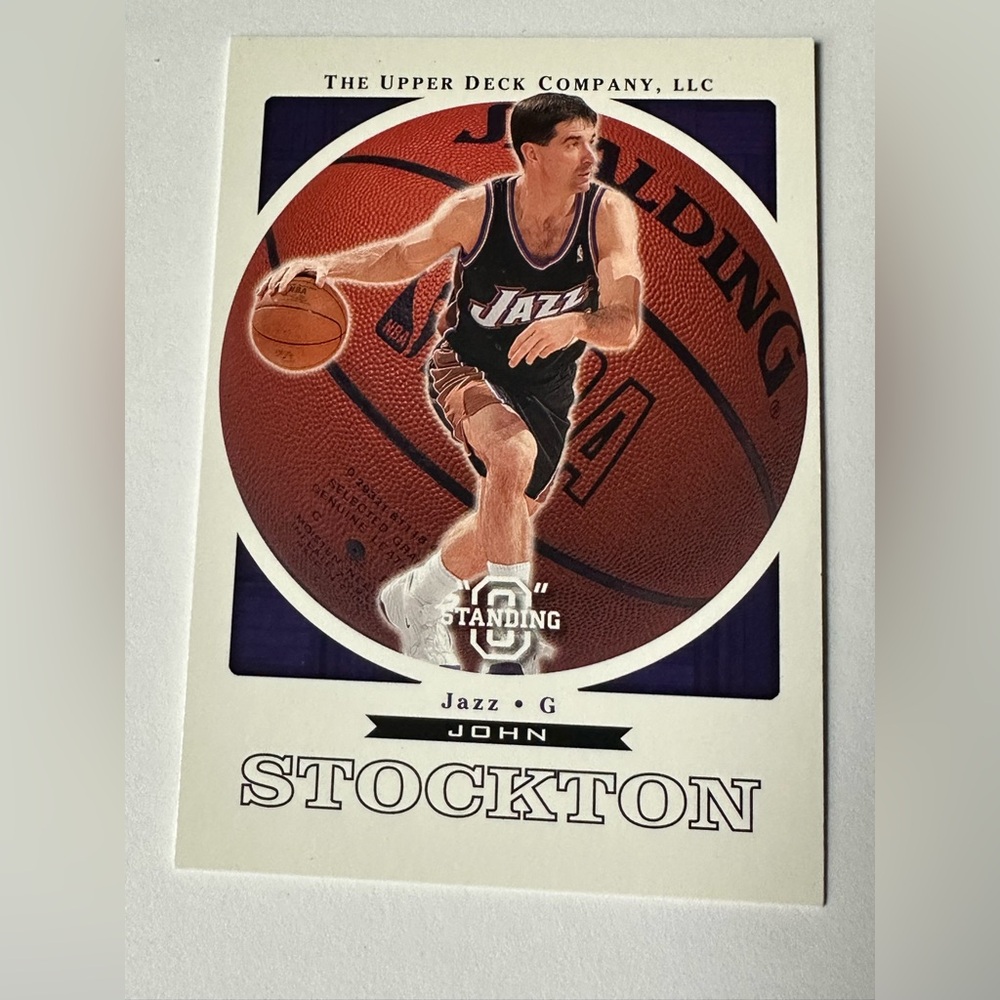 John Stockton Basketball Trading Card - Jazz - Brown/White